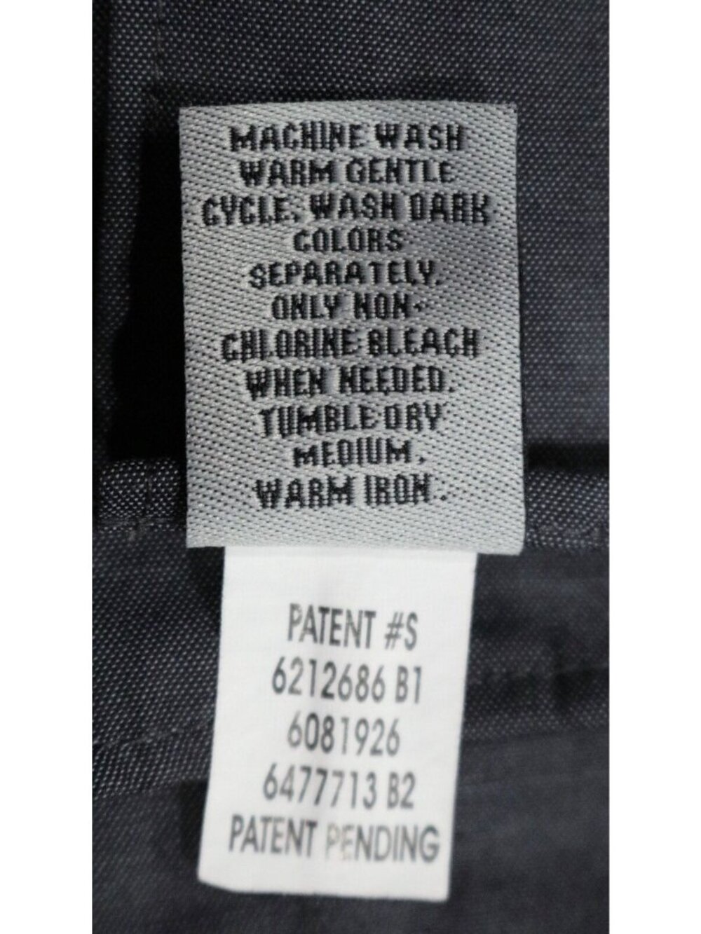 Quiet luxury Dress Shirt Men M 15 15.5 34 35 Gray Wrinkle Stain Free Oxford VTG - Picture 10 of 10